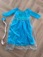Elsa jurk met vlecht - Frozen verkleedjurk, Ophalen of Verzenden, Gebruikt, 110 t/m 116, Meisje