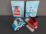 Lego Duplo 10957 brandweerhelikopter politiewagen + kaarten, Kinderen en Baby's, Speelgoed | Duplo en Lego, City, Ophalen of Verzenden