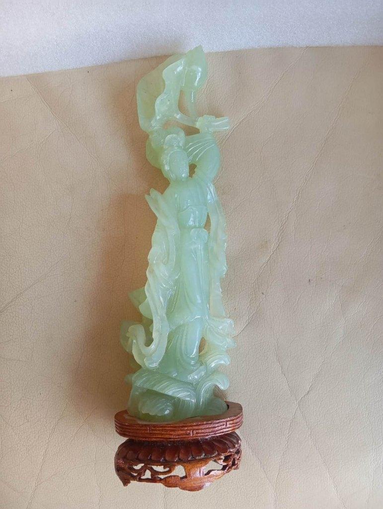 Chinese jade Guanyin-snijwerk, Antiek en Kunst, Verzenden