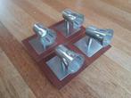 Plafondlamp met 4 spotlights G10, RVS, Ophalen, Zo goed als nieuw, Metaal, Modern