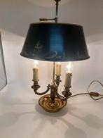 Antieke Stijl Bouillotte Lamp – Messing met Groene Tôle Kap, Antiek en Kunst, Ophalen of Verzenden