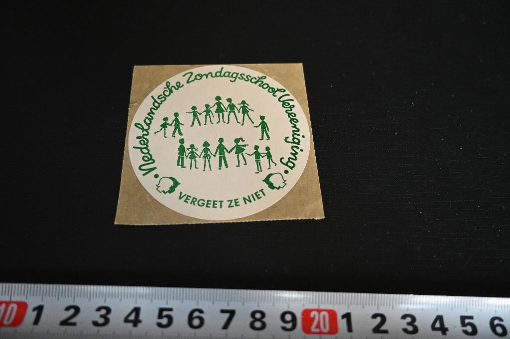 sticker Nederlandsche Zondagsschool Vereeniging Vergeet ze n, Ophalen, Zo goed als nieuw