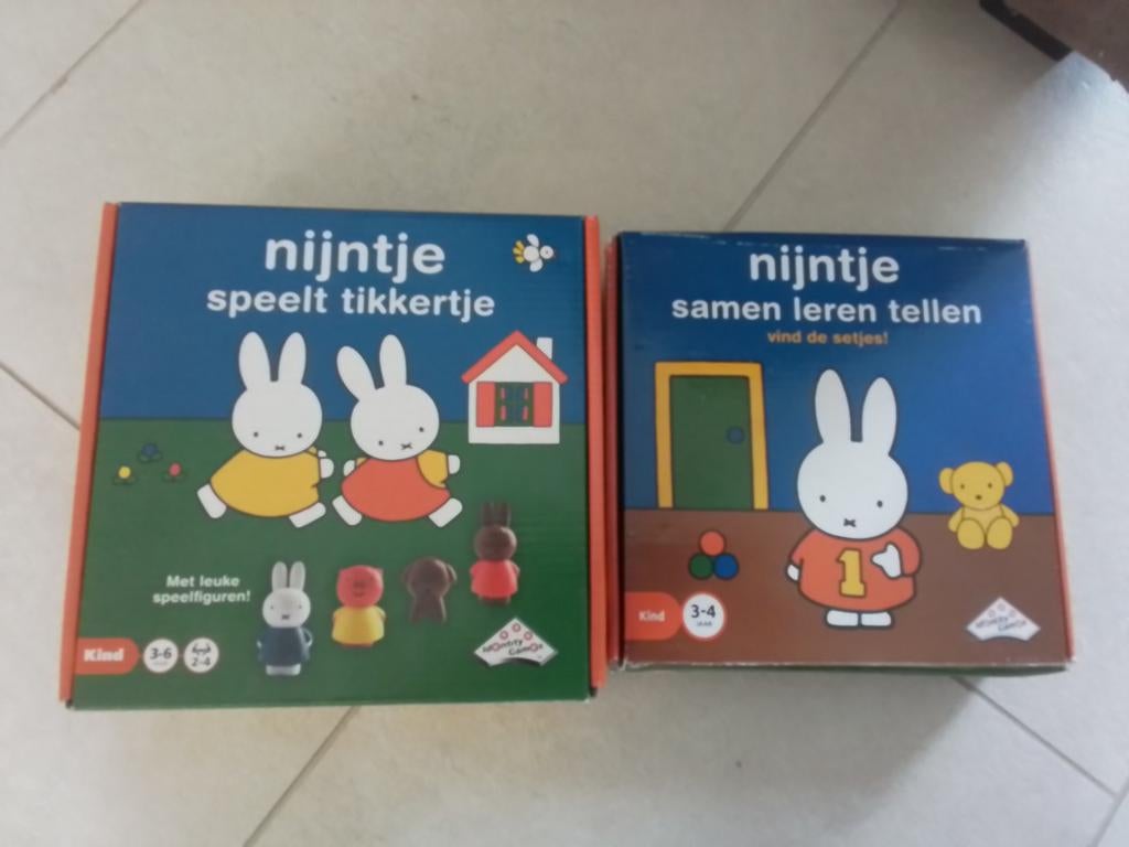 2 leuke Nijntje spelletjes - compleet, Kinderen en Baby's, Speelgoed | Educatief en Creatief, Gebruikt, Puzzelen, Rekenen, Ophalen of Verzenden