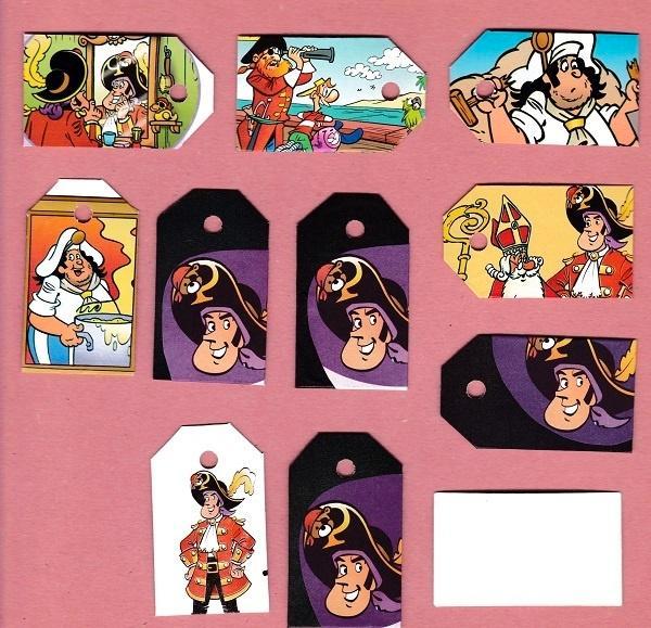 8720) piraten, loekie, piet piraat labeltjes, Hobby en Vrije tijd, Feestartikelen, Zo goed als nieuw, Versiering, Abraham of Sarah