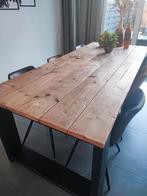 Mooie houten eettafel 6-8 personen, Huis en Inrichting, Tafels | Eettafels, Ophalen, Gebruikt, 200 cm of meer, 50 tot 100 cm