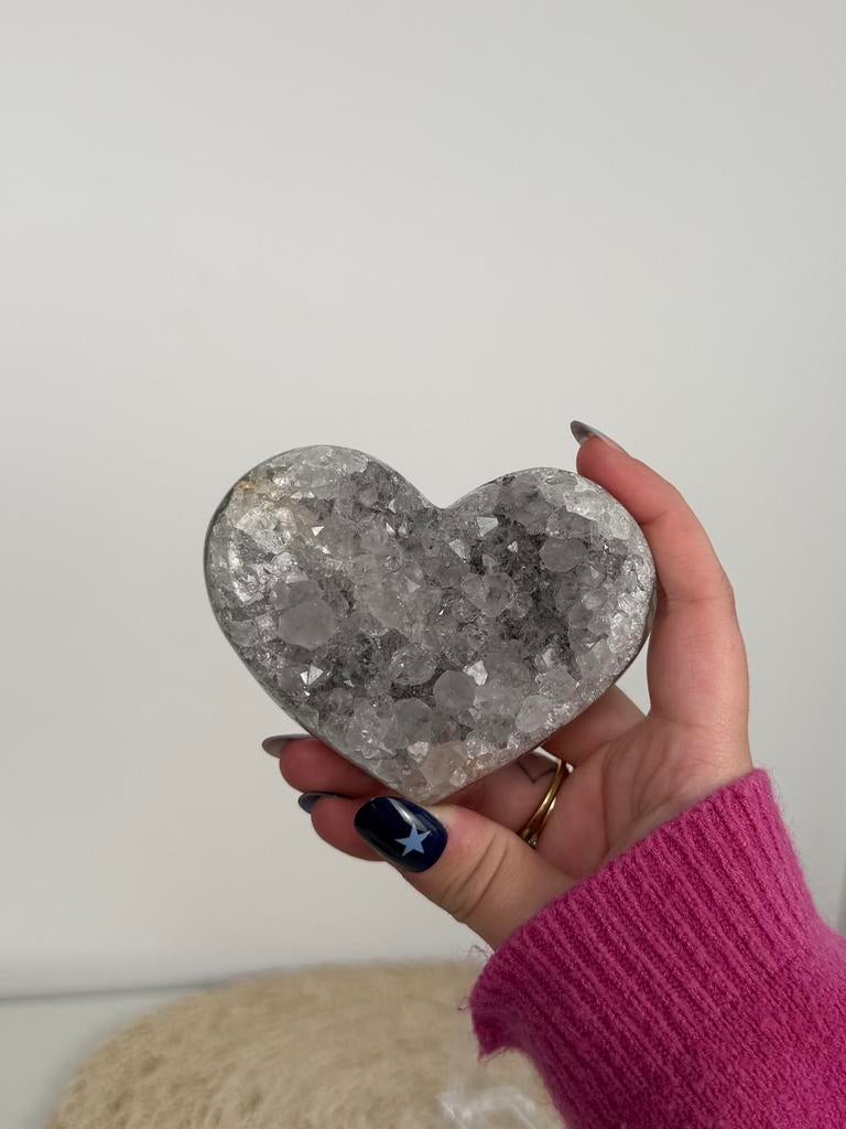 Amethist hart, Verzamelen, Mineralen en Fossielen, Ophalen of Verzenden
