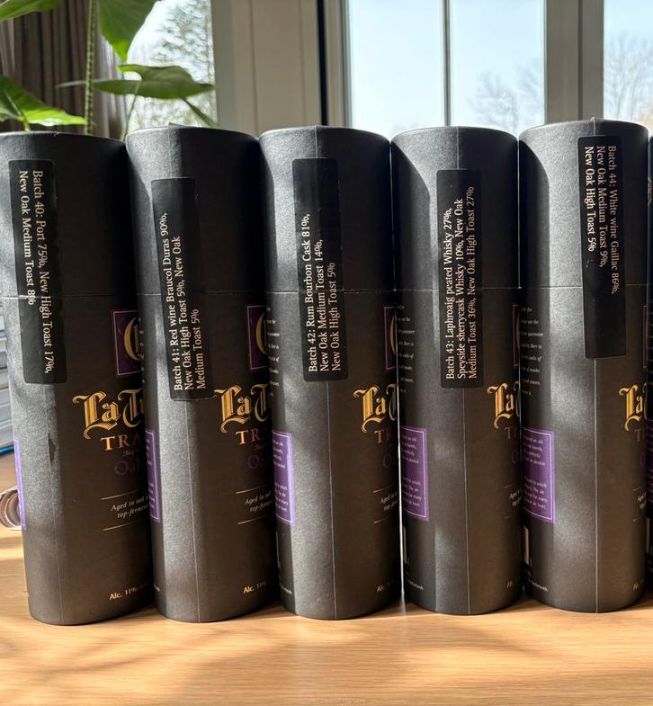 Batch 40 t/m 44 La Trappe Oak Aged, Verzamelen, Biermerken, Zo goed als nieuw, Flesje(s), La Trappe, Ophalen