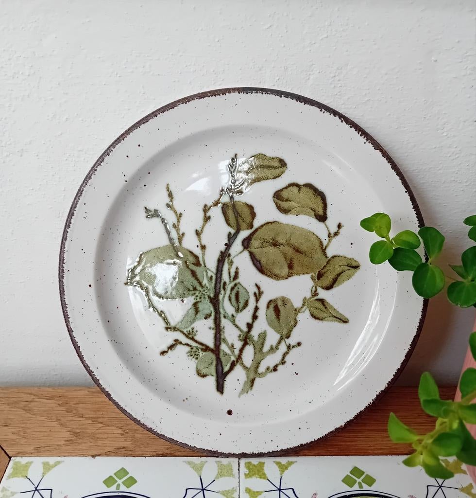 Vintage Stonehenge Midwinter greenleaves borden 20 cm, Ophalen of Verzenden