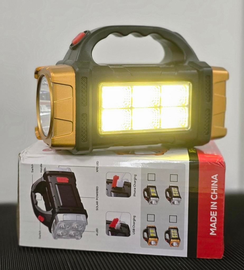 Oplaadbare LED Zaklamp 1800 Lumen USB Powerbank, Ophalen of Verzenden, Nieuw, Accu