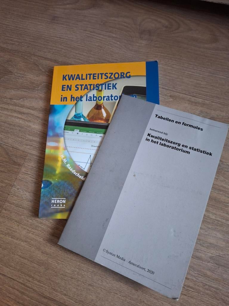 Kwaliteitszorg en Statistiek in het Laboratorium + Tabellen, Boeken, Studieboeken en Cursussen, Gelezen, Ophalen of Verzenden