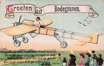 Bodegraven - fantasie groeten uit m. vliegtuig (1912), Ophalen of Verzenden, Voor 1920, Gelopen, Zuid-Holland