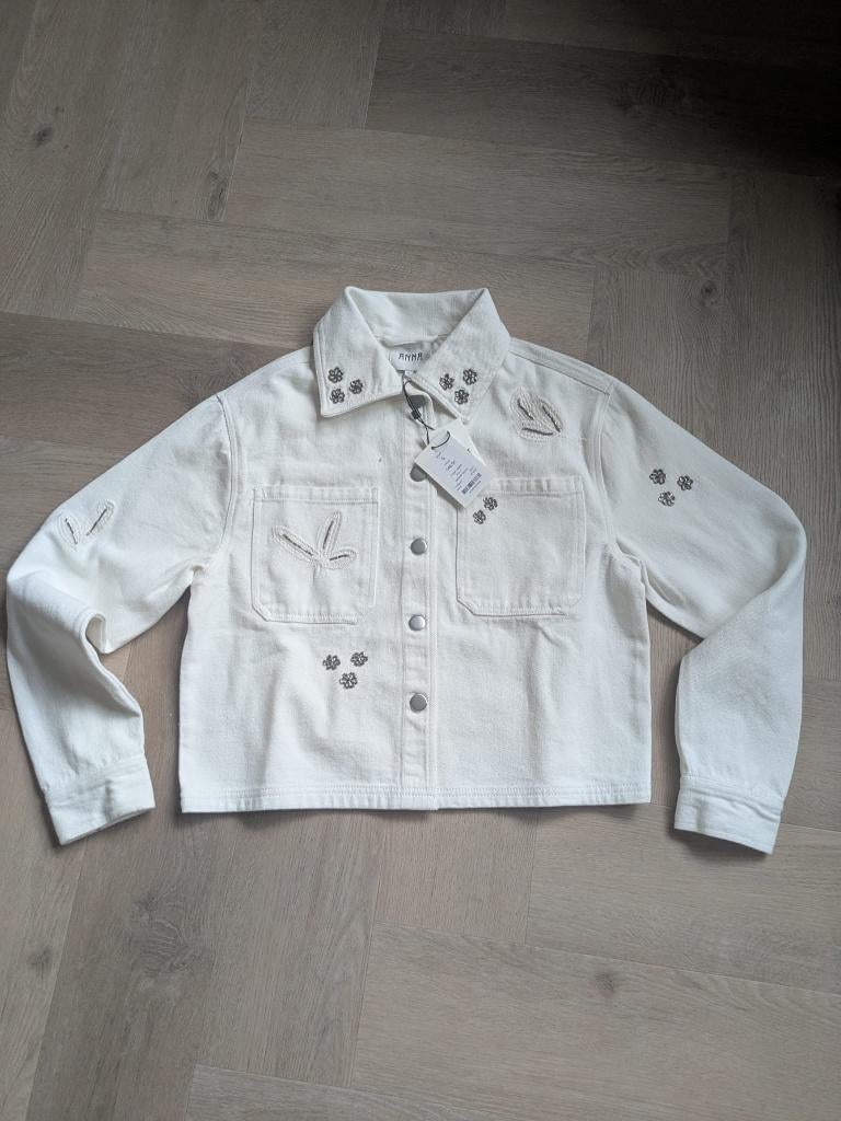 denim jasje / blazer off wit ANNA maat s  NIEUW, Kleding | Dames, Jasjes, Kostuums en Pakken, Anna van Toor, Wit, Nieuw, Ophalen of Verzenden