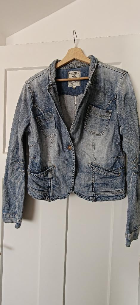 Geisha spijkerjasje, Geisha, Blauw, Maat 46/48 (XL) of groter, Ophalen of Verzenden