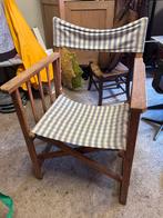 Vintage Regisseursstoel - Hout en Stof, Gebruikt, Overige kleuren, Ophalen of Verzenden, Eén