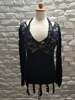 Louise FD Top Maat 38, Kleding | Dames, Tops, Verzenden, Zwart, Zo goed als nieuw, Lange mouw