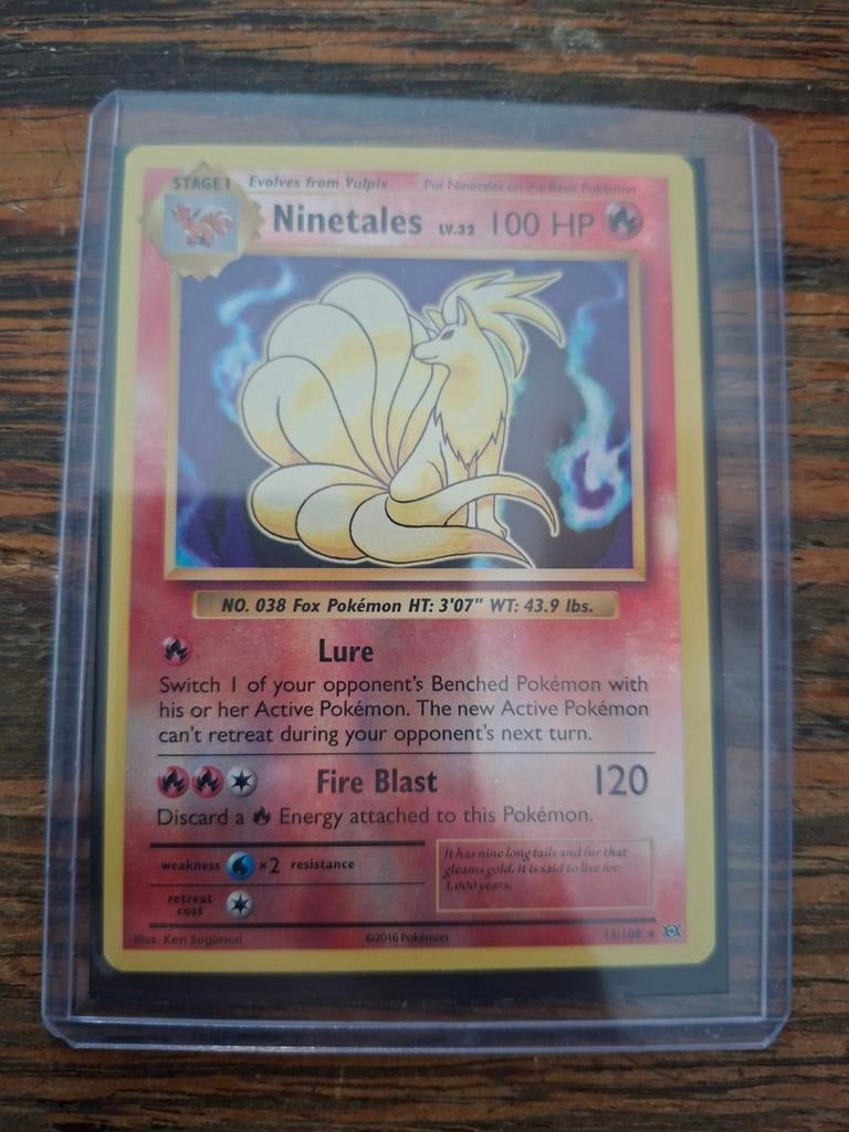 Ninetales reverse holo Pokemon Kaart - 15/108 evolutions, Ophalen of Verzenden, Zo goed als nieuw, Losse kaart