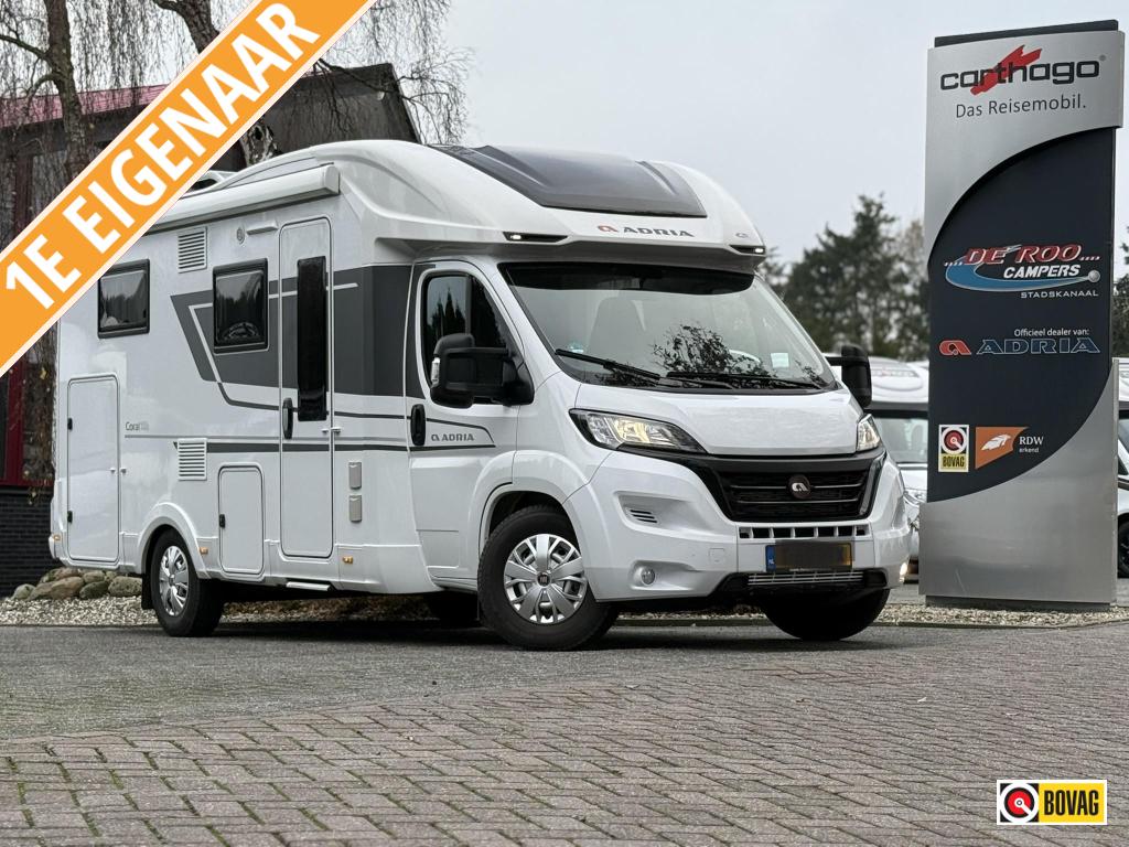 Adria Coral 600 SL - LEVEL-AUTOMAAT-LENGTEBEDDEN, Caravans en Kamperen, Campers, Automaat, Standaard zit, Fiat, Tot en met 2