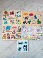5 houten puzzels : dieren, circus, takkie, muisjes, Gebruikt, Ophalen of Verzenden, Van hout, Minder dan 10 stukjes