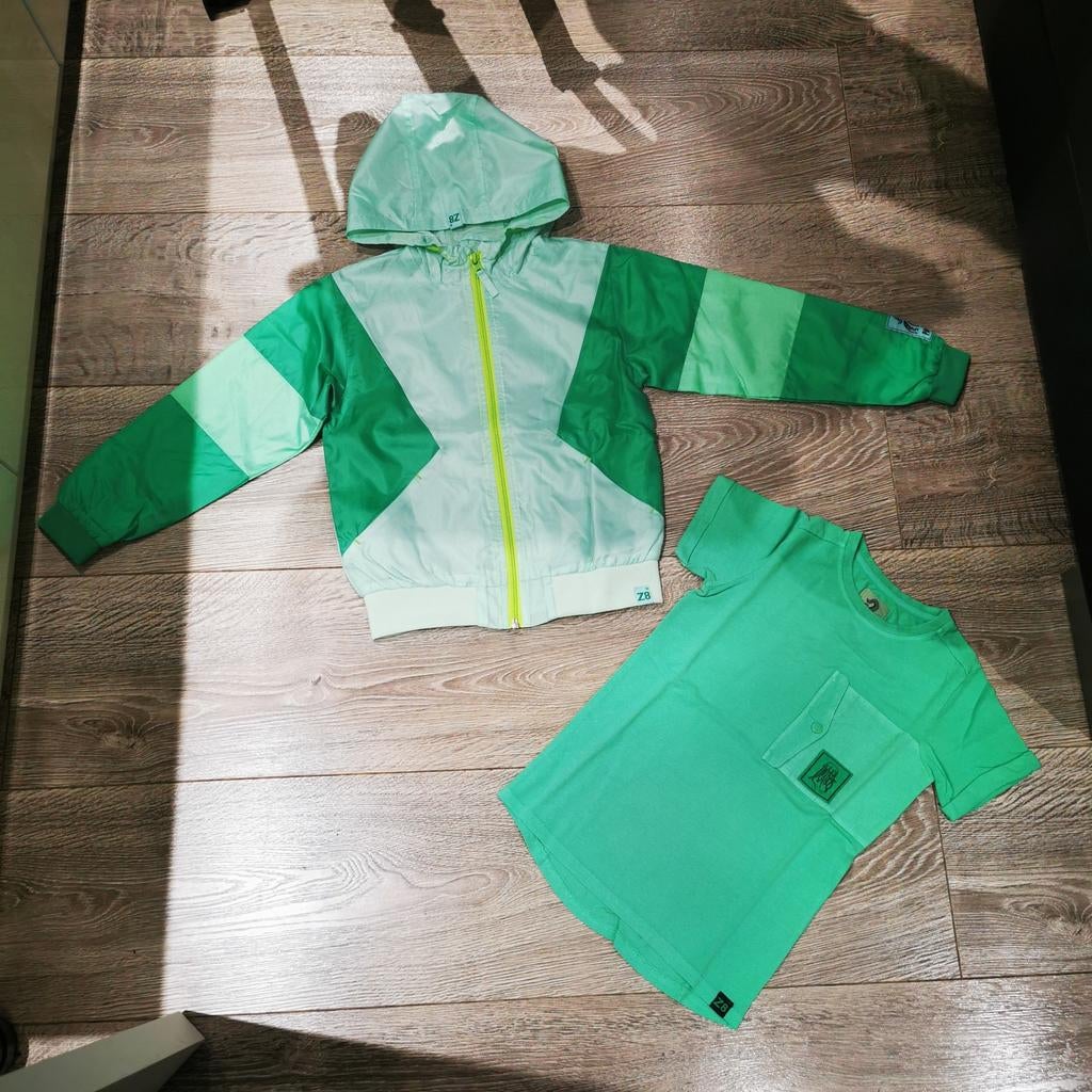 Nieuwe Z8 dune jas en t-shirt set - Maat 128/134, Kinderen en Baby's, Kinderkleding | Maat 128, Jongen of Meisje, Z8, Nieuw, Ophalen of Verzenden