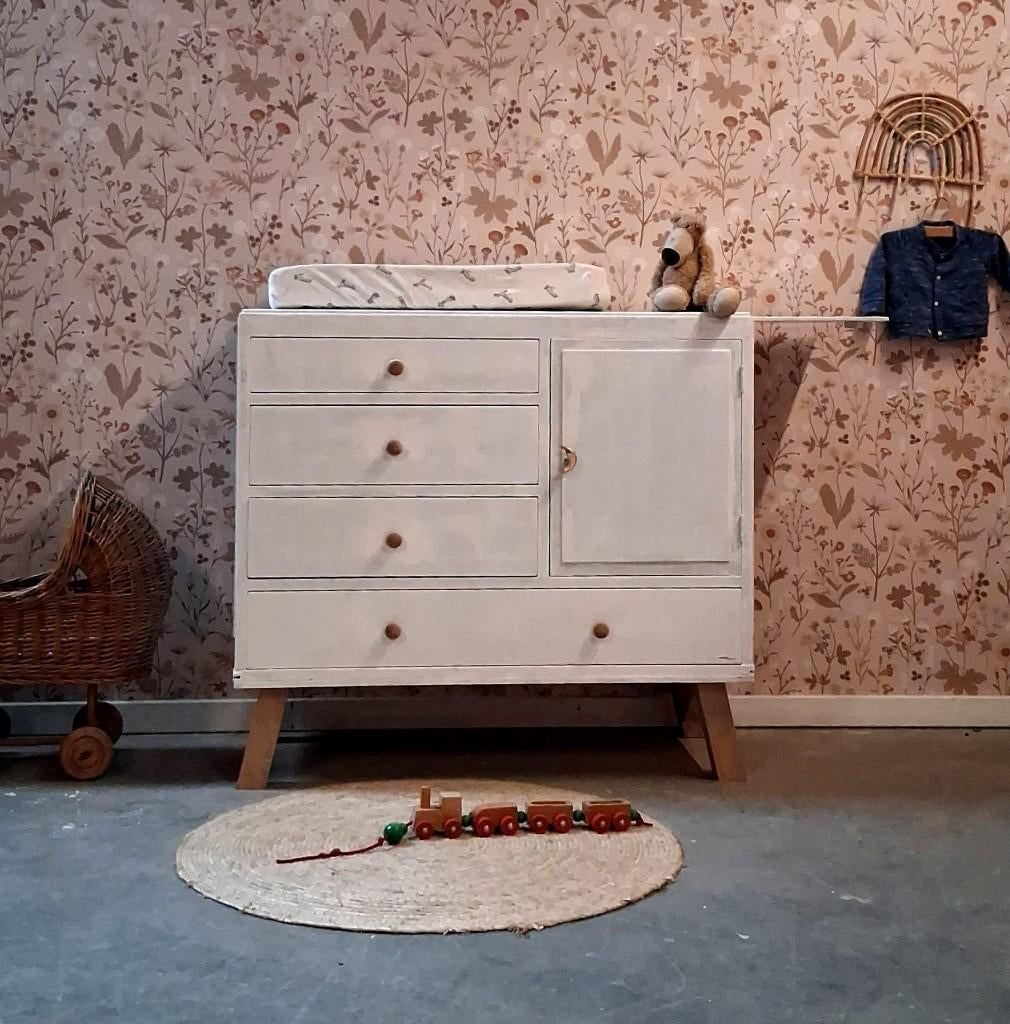 Vintage commode ‘Tim’ – kleur en knopjes naar keuze, Josièfine Vintage Line, Ophalen of Verzenden, Info@josiefine.nl, 100 cm of meer