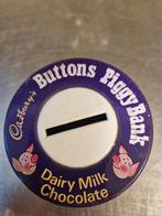 Cadbury's Buttons Piggy Bank spaarpot, Ophalen of Verzenden, Metaal of Blik, Overige thema's