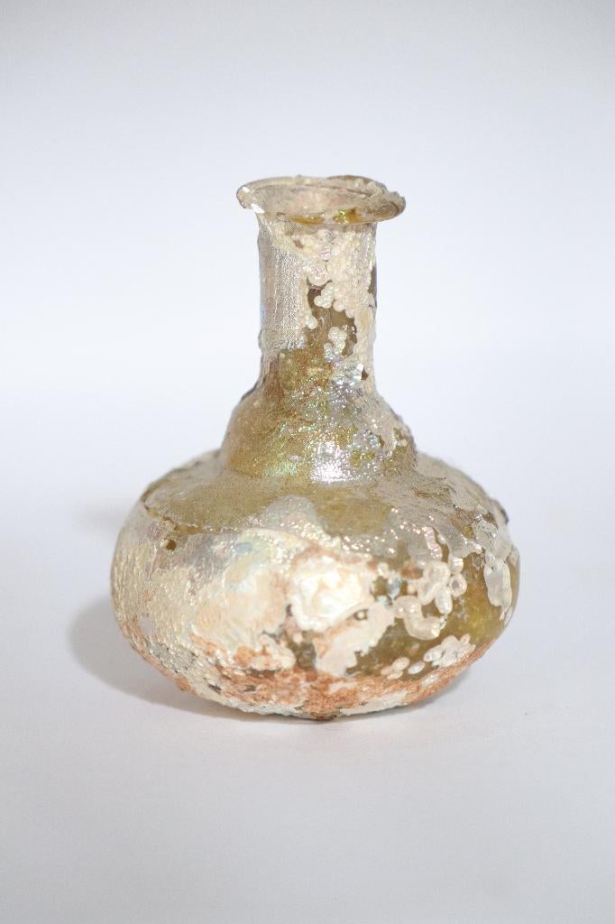 Romeins glazen flesje -1e/2e eeuw na chr., Ophalen of Verzenden