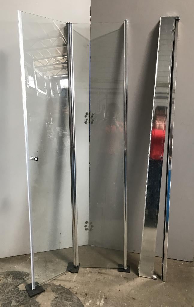 Douchewand met vouwdeur, 94 x 200 cm, Ophalen, Gebruikt, Glas, Douche