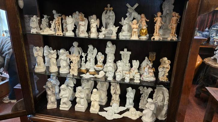 Antieke Bisquit Engelen Verzameling - 80 Stuks, Antiek en Kunst, Antiek | Porselein, Ophalen