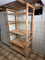 houten legbordstelling / houten stelling, 5 planken, Ophalen, Gebruikt