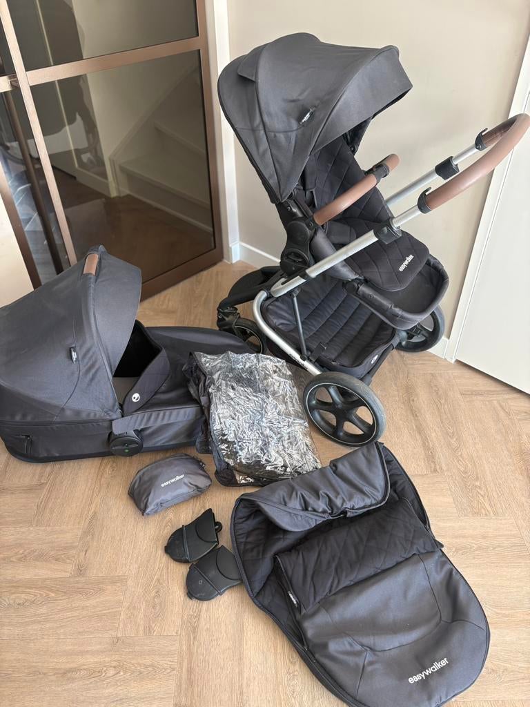 Easywalker Harvey 3 Premium kinderwagen – complete set, Zo goed als nieuw, Verstelbare duwstang, Ophalen, Kinderwagen