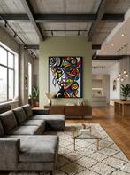 een gespeten gezicht handgeschilderd door Lilly/Linda, Oorspronkelijke maker, Verzenden, Nieuw, Schilderij