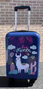 Harde reiskoffer Saxoline trolley met Lama print, Wieltjes, 50 tot 60 cm, Hard kunststof, Ophalen of Verzenden