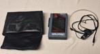 Vintage mooie blauwe Sony WM-23 Walkman set met hoesje, Ophalen of Verzenden