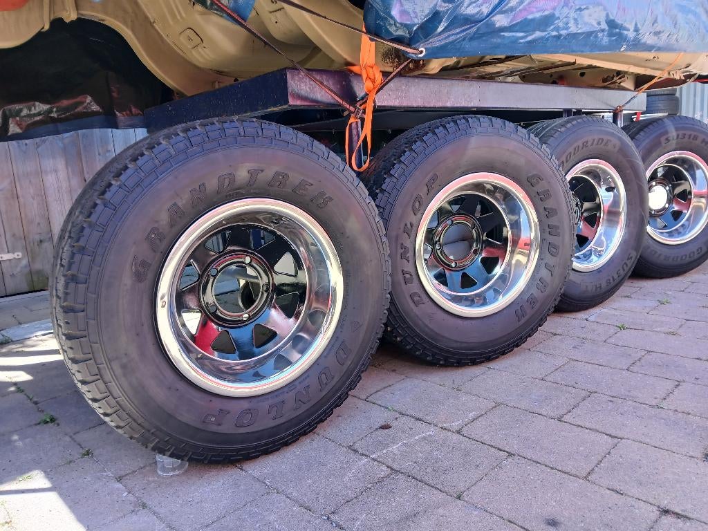 3 SETS Ford Bronco F150 Econoline 5x5,5 Pontiac Rally 5x4,75, Ophalen, Gebruikt, 15 inch, 275 mm