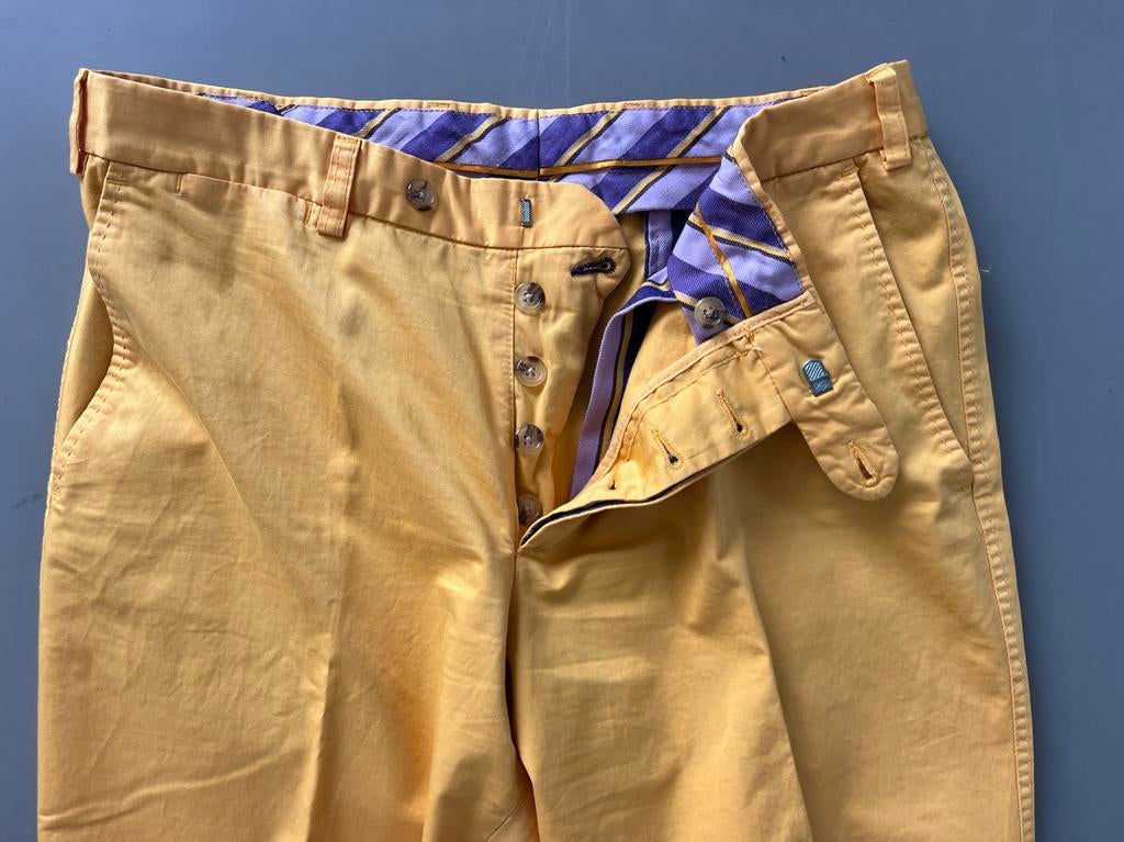 Suitsupply pantalon katoen slim fit maat 48, Ophalen of Verzenden, Nieuw, Maat 48/50 (M), Geel