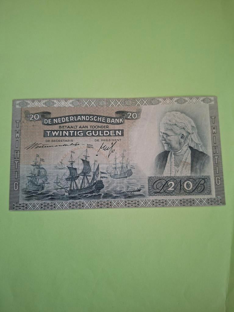 20 gulden Emma uit 1941 in PR- MISDRUK, Ophalen of Verzenden, 25 gulden, Los biljet