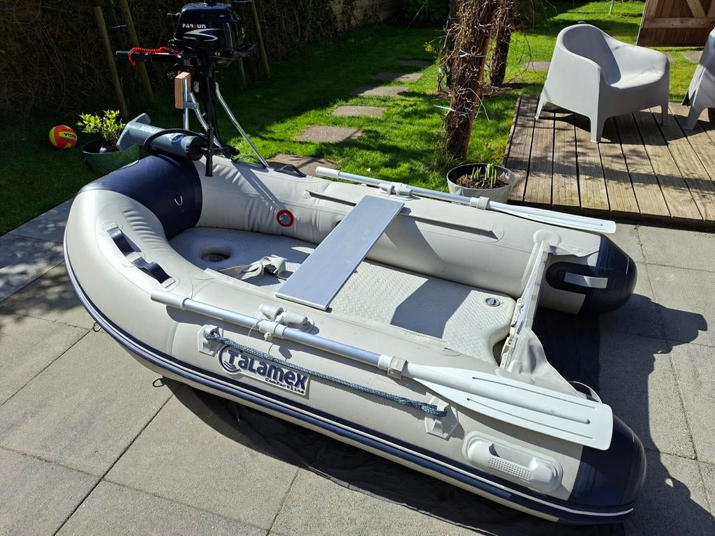 Zeer nette Talamex 2,30 met Parsun 2,6pk, Ophalen, Zo goed als nieuw