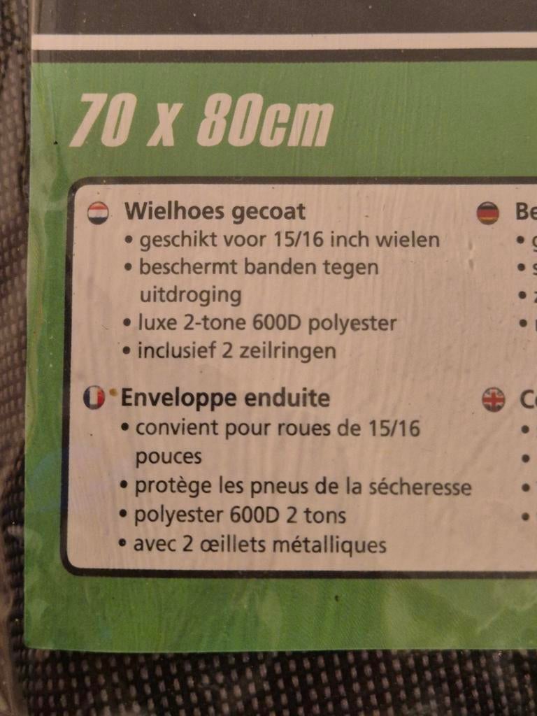 Bo-Camp Gecoate Wielhoes 70x80cm voor 15/16 inch wielen, Ophalen of Verzenden, Nieuw