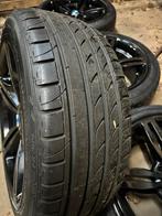 Zwarte Velgen met zomerbanden voor BMW 3 Serie, Ophalen, 18 inch, Gebruikt, Banden en Velgen