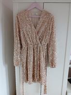 Pailetten jurk Ivivi maat M, Maat 38/40 (M), Verzenden, Beige, Zo goed als nieuw