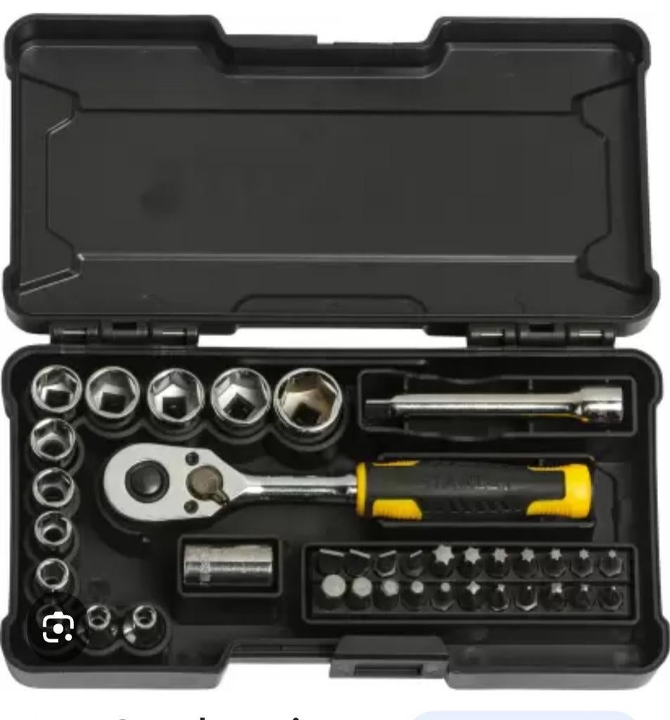 Stanley Dopsleutelset compact 1/4 – 37 delig, Ophalen of Verzenden, Nieuw