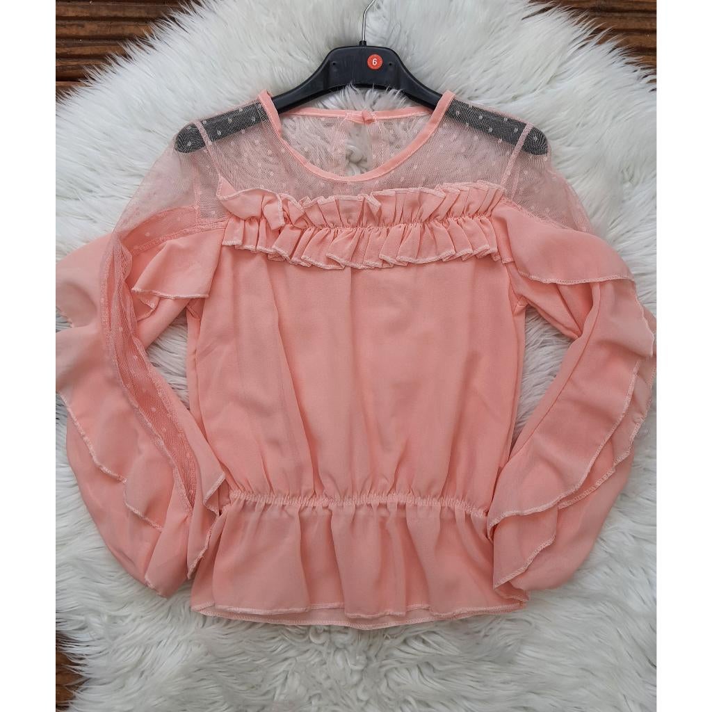 blouse - rosé mt 98/104, Kinderen en Baby's, Kinderkleding | Maat 98, Meisje, Overhemd of Blouse, Nieuw, Ophalen of Verzenden