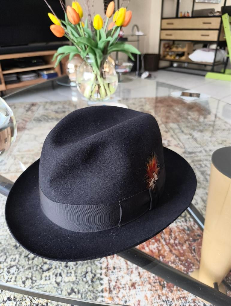 Prachtige originele stetson met veertje., Ophalen of Verzenden, Nieuw