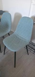 Eetkamer stoelen Kwantum grijsblauw, Huis en Inrichting, Stoelen, Ophalen, Gebruikt, Twee, Blauw