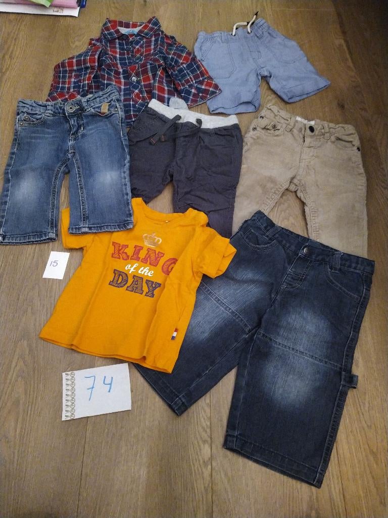 15 - BabyKleding pakket jongen - Maat 74, Kinderen en Baby's, Babykleding | Baby-kledingpakketten, Ophalen of Verzenden, Gebruikt