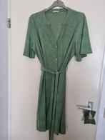Groene knielange doorknoopjurk met broderie en ceintuur, Encuentro, Maat 46/48 (XL) of groter, Ophalen of Verzenden, Zo goed als nieuw