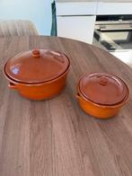Spaanse Aardewerken Stoofpannen Set - Oven Geschikt, Huis en Inrichting, Keuken | Potten en Pannen, Ophalen of Verzenden, Zo goed als nieuw