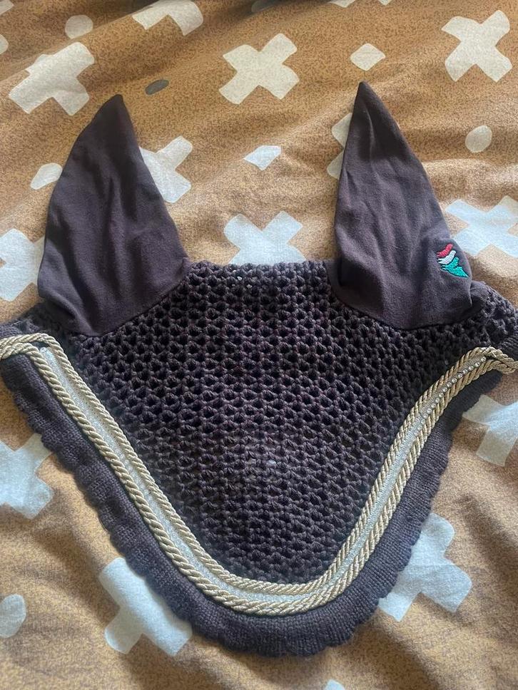 Oornetje equiline bruin full, Dieren en Toebehoren, Paarden en Pony's | Hoofdstellen en Tuigage, Zo goed als nieuw, Springen, Ophalen of Verzenden