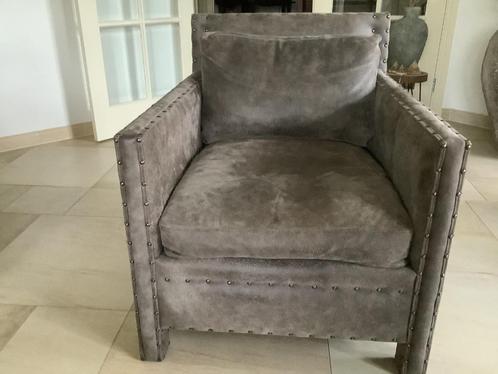 Prachtige fauteuil echt leder, Huis en Inrichting, Fauteuils, Gebruikt, Leer, Ophalen