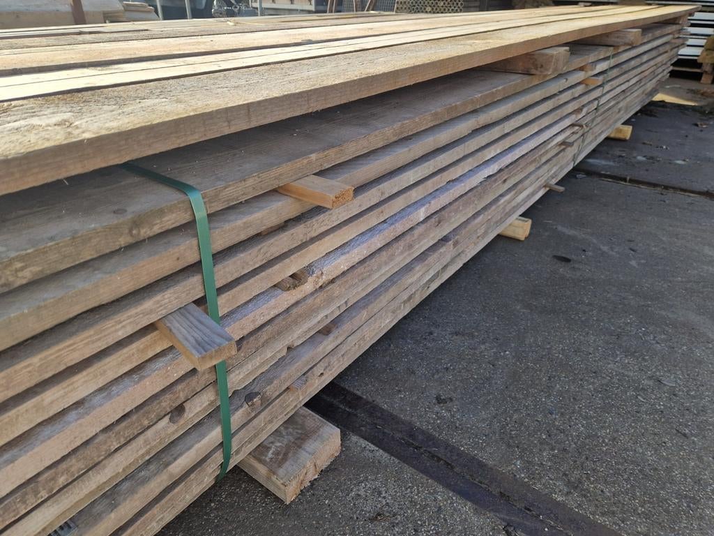 Gebruikte steigerplanken lengtes tot 5m, Doe-het-zelf en Verbouw, Hout en Planken, Ophalen, Gebruikt, 25 tot 50 mm, Plank